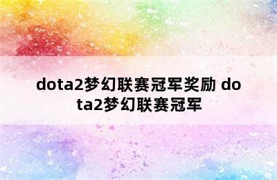 dota2梦幻联赛冠军奖励 dota2梦幻联赛冠军